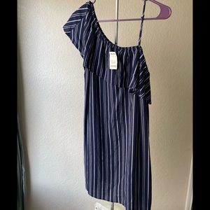 NWT navy blue striped dress